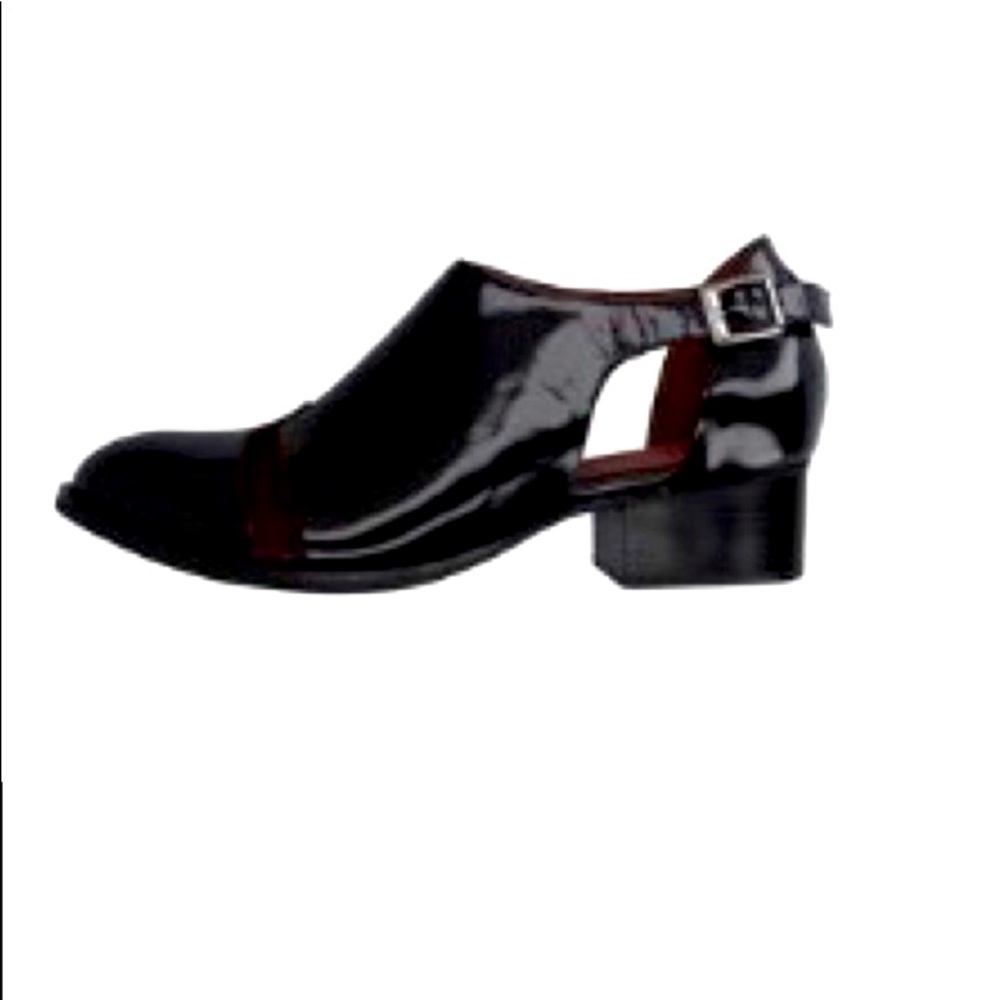 Jeffrey Campbell Black Patent Cutout Loafers